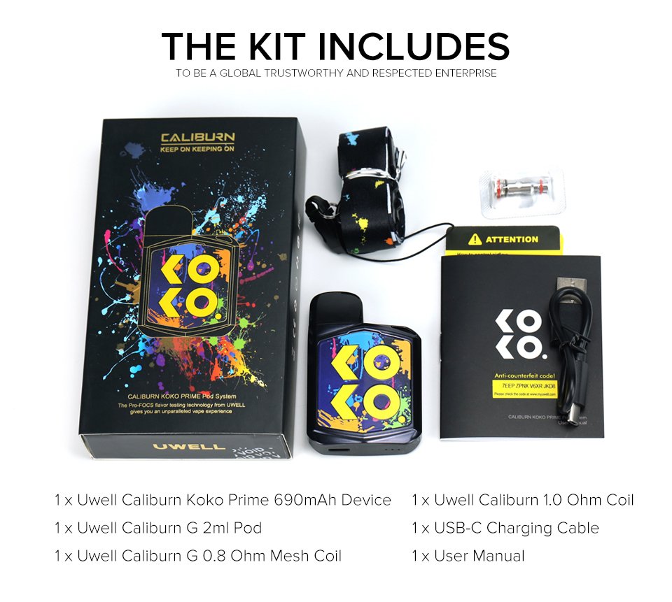 Koko Prime Pod Kit Uwell Cigarrillo Electronico